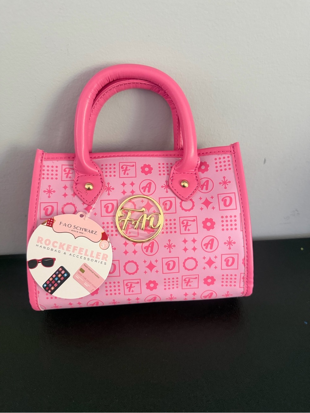 FAO Schwarz Pink Logo Mini Handbag